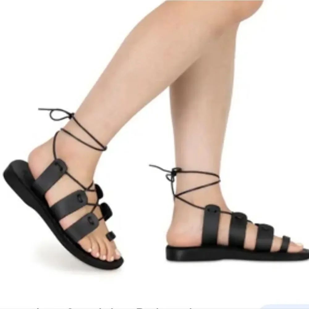 PRIMARK LACE-UP CUTOUT SQUARE TOE PLATFORM SANDAL